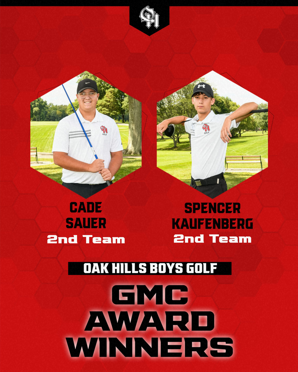 GMC Boys Golf Award Winners